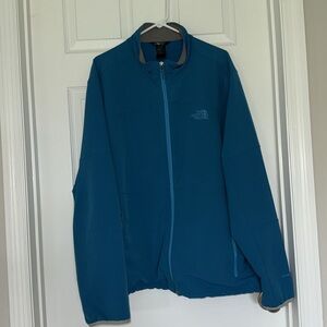 The North Face Windwall men’s blue zip front jacket